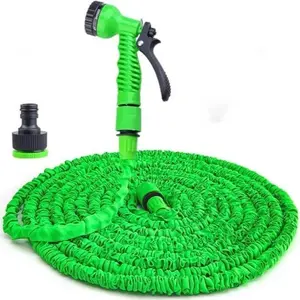 Expandable Garden Hose with 7 Spray Functions, Flexible Magic Water Hose for Outdoor Gardening, Lawn Care, Car and Pet Washing, Retractable Garden Hose