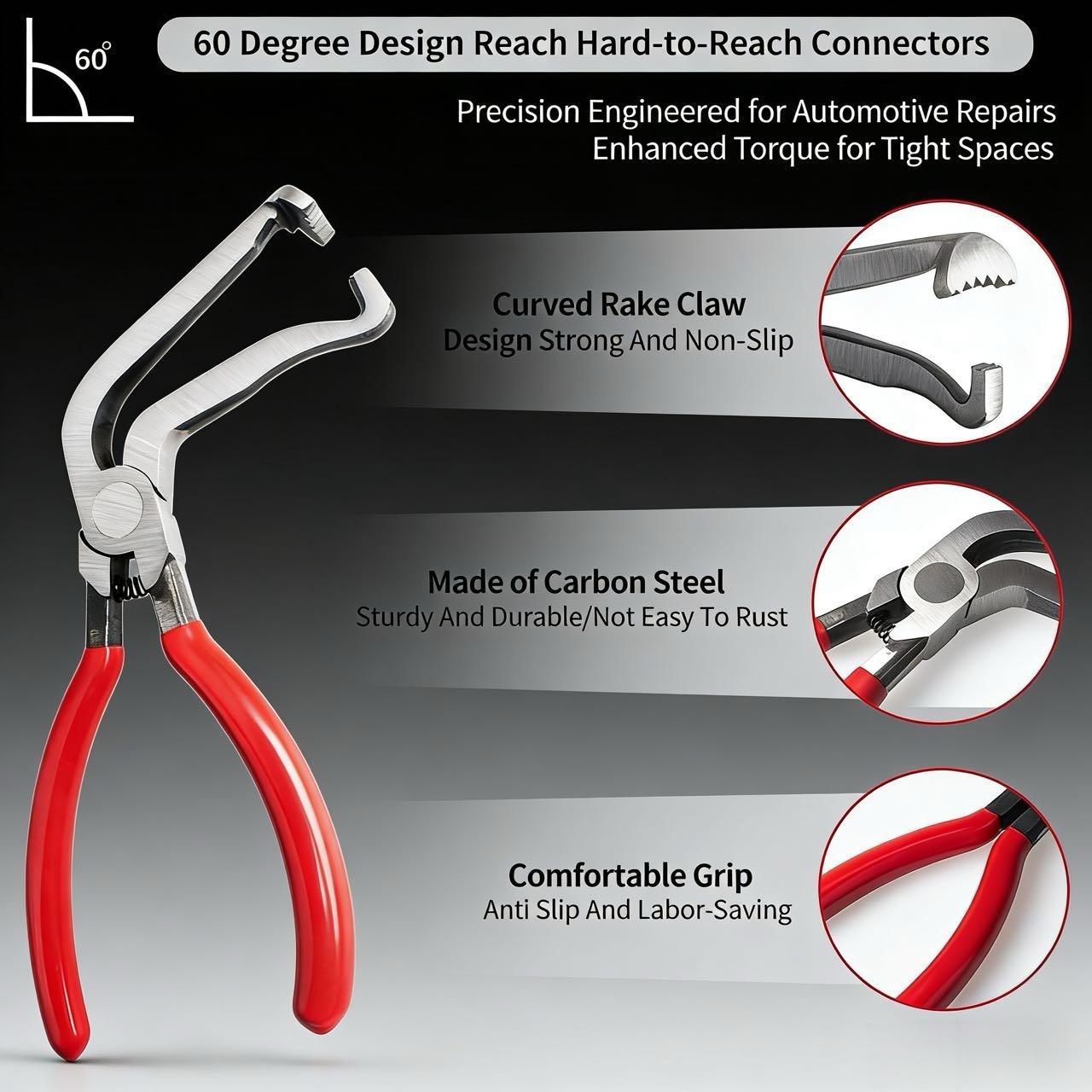 5PCS Professional Hose Clamp Pliers Set for Auto Repair Flexible Long Cable Fuel Line Removal Tool Fits Radiator AC Coolant Hose Clamp Disconnect 5PCS Professional Hose Clamp Pliers Set for Auto Repair Flexible Long Cable Fuel Line Removal Tool Fits Radiator AC Coolant Hose Clamp Disconnect