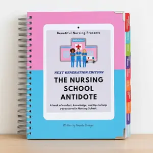 Nursing School Study Guide Book, Next Generation Nursing Edition, NCLEX Prep Notes, Med Surg & Pharmacology Review, Nursing Student Planner Workbook, RN LPN Study Aid