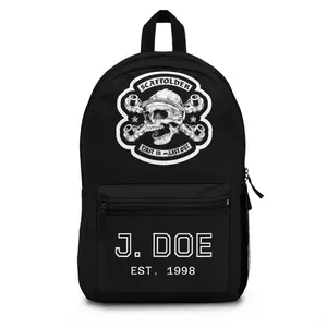 Skull Design Backpack, Personalized Gift, Cool Trendy Backpack, Casual Travel Bag, Custom Backpack for Him or Her
