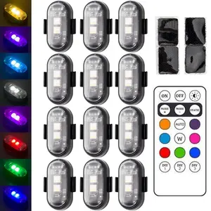 12/18/6 PCS Wireless LED Lights for Car, Design in USA,High-Brightness Wireless Rock Lights with 8 Colors 10 Modes,Led Strobe Warning Light, Motorcycles, Boats, Camping, Bikes, Drones