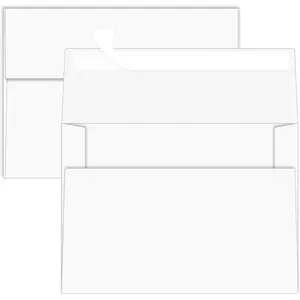 50 Packs White A7 5x7 Self Seal Envelopes for Invitations Weddings Graduation Baby Shower Birthday Greeting Cards