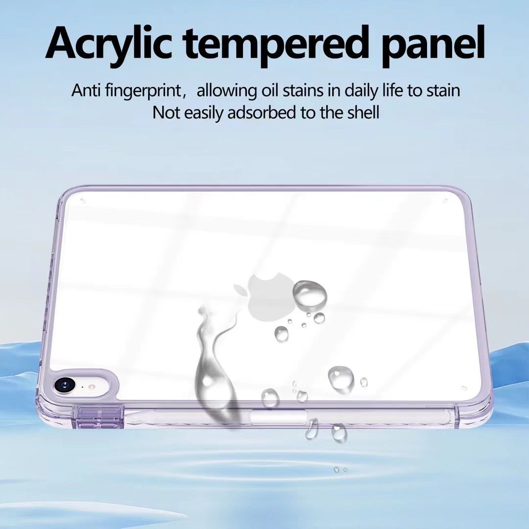 Clear iPad Case with Pencil Slot, High Transparent Slim Protective Cover for iPad 10.2", 10.9", 11", 12.9", 13", 9.7", 8.3" (Mini 6/7), Shockproof, Anti-Yellowing, Scratch Resistant, Precise Cutouts, Compatible with All iPad Generations