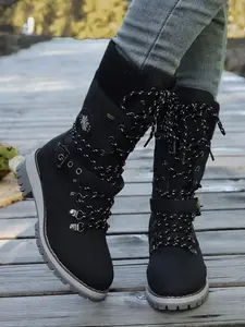 Women's High Heel Chelsea Boots, Fashionable Mid-Calf Design, Comfortable PU Leather & Rubber Sole, Perfect for Casual & Formal Wear, Thick Heeled Boots