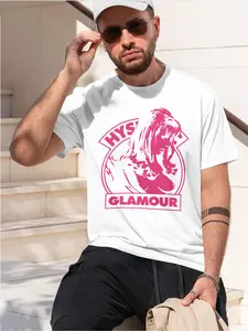 HYSTERIC GLAMOUR 2026 new model Black/White Tee Stylish & Comfortable Loose Crew Neck Short Sleeve T-shirts Versatile On Trend Eye Catching Printed Graphic Casual Tee for Daily Wear Outings & Leis