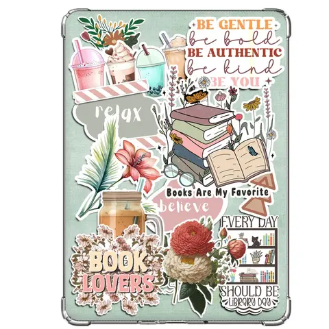 Book Lovers-(Variety Pack) | Clear Case INSERT Cover | Sticker Effect