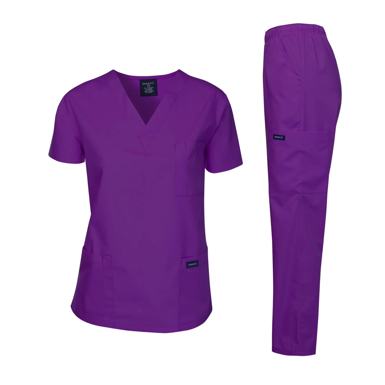 Dagacci UNISEX MEDICAL UNIFORM SET (PURPLE)