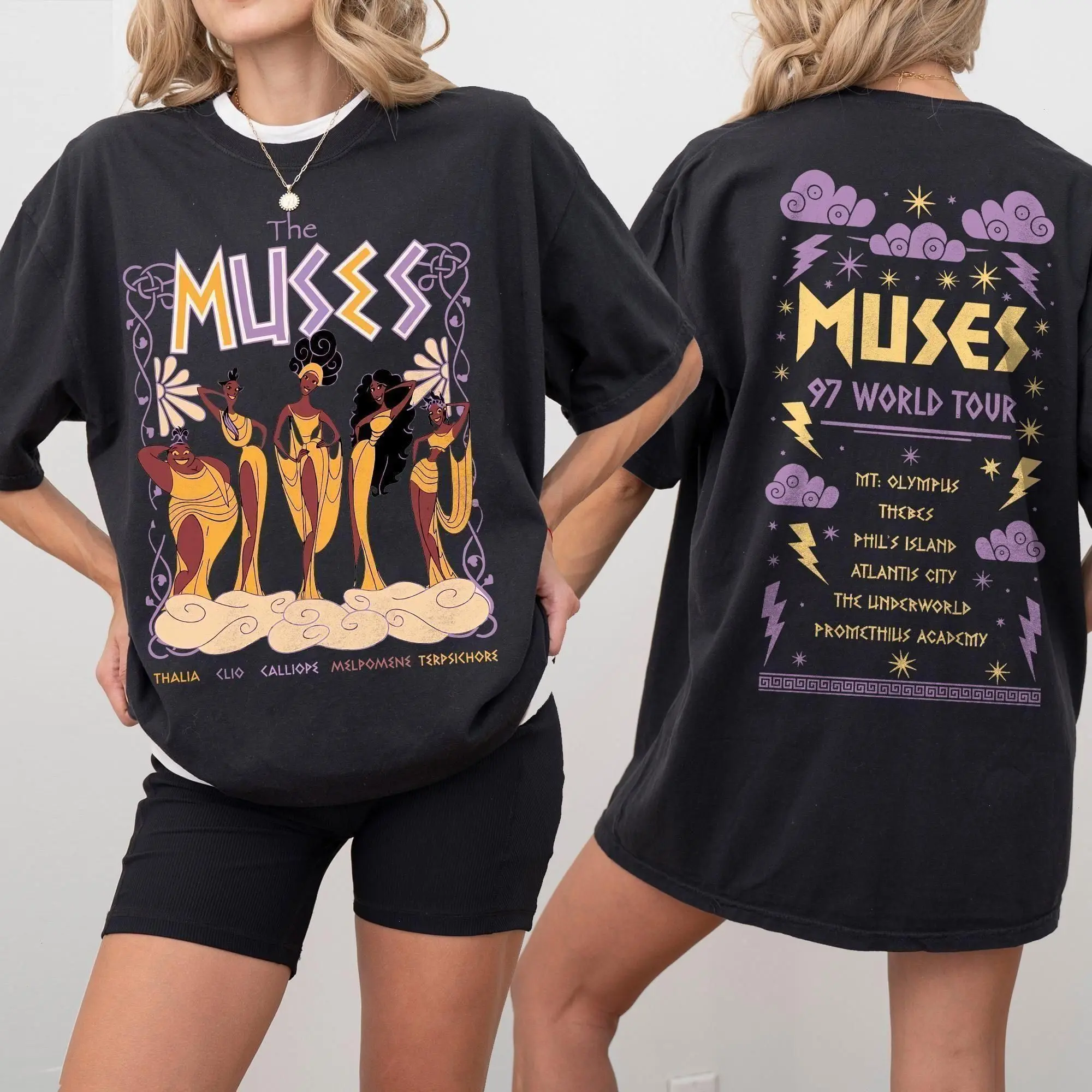 Vintage Hercules The Muses 97 World Tour Shirts, Retro WDW Hercules Diva Muses Song Concert Shirt, WDW Girl Trip Shirts