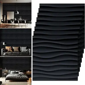 FLOLEOPA 3D Wall Panel, Desert Pattern Design, PVC Waterproof and Fireproof, Suitable for Living Room, Lobby, Bedroom, Hotel, Office, Game Room, TV Backdrop Decoration, 11.8 inches x 11.8 inches, (Includes one roll of tape for installation).