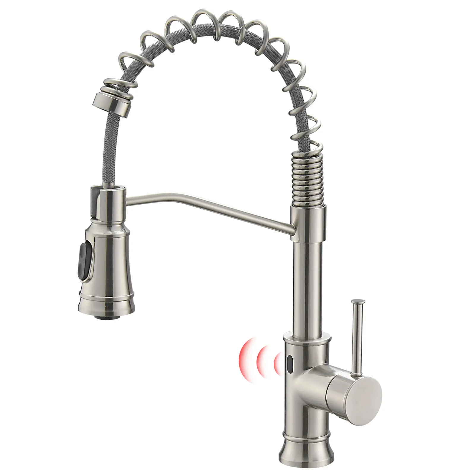 Touchless Smart Kitchen Faucet - Motion Sense Tap with 2-In Pull-Down Sprayer, 2-Inch Short Sensing Distance, Automatic Shut-Off, All-Season Usability, Water-Wasting Reduction