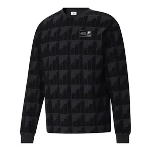 PUMA Mens X Cordae Crew Neck Long Sleeve Casual Tops Casual - Black