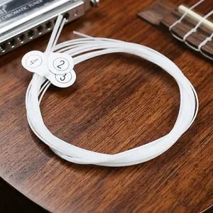 Nylon Ukulele Strings Set with Nano Anti-Rust Coating, Durable Camping & Dorm Use, Quick Tuning, Anti-Break Strings for Accurate Play