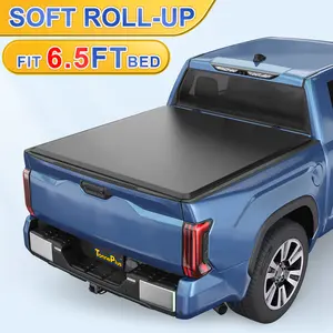 TonnePlus Soft Roll Up Truck Bed Tonneau Cover Compatible with 2022-2026 Toyota Tundra ; Lightning | 6.5FT 6'7" (78.7") Bed |