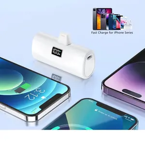 Portable Charger for iPhone, 6000mAh Small Power Bank Fast Charging (20W), Mini Cute Portable Phone Charger Battery Pack for iPhone 14/14 Pro Max/14 Plus/13/12/11/X/8 - White