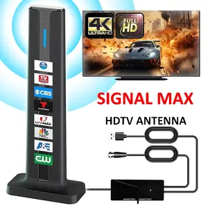 Digital HDTV Antenna，2026 TV Antenna with 3M Stick Base，360° Long Range Reception for 4K HD Local Channels，Easy Installation Antenna for 1080P TVs， No Monthly Bill