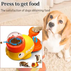 Dog Puzzle Feeder Cartoon Duck Design Pet Snack Feeder Anti-Slip Pet Automatic Feeder Toys Food Utensils for Dog Cat Training interactive duck frenchie toy great gift food puzzle slow feeder interactive  feeder