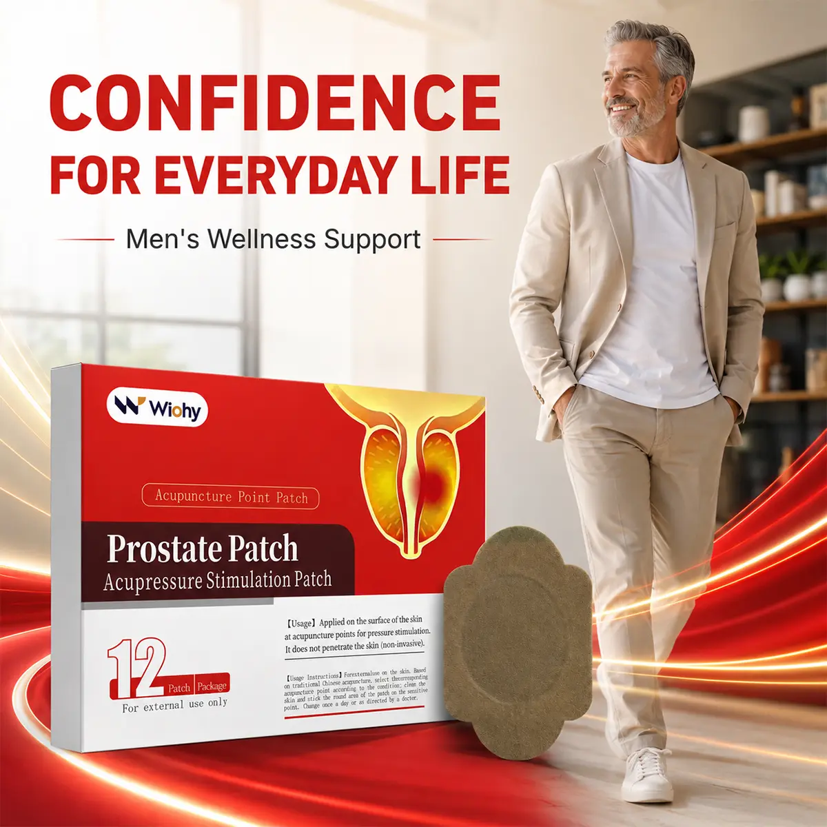 A herbal patch for strengthening prostate function