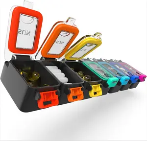 BEXEEN Pill Organizer - 7-Day AM/PM Case for Seniors & Active Lifestyles - Waterproof, Easy-Open, Removable Compartments for Vitamins - Healthcare Rainbow