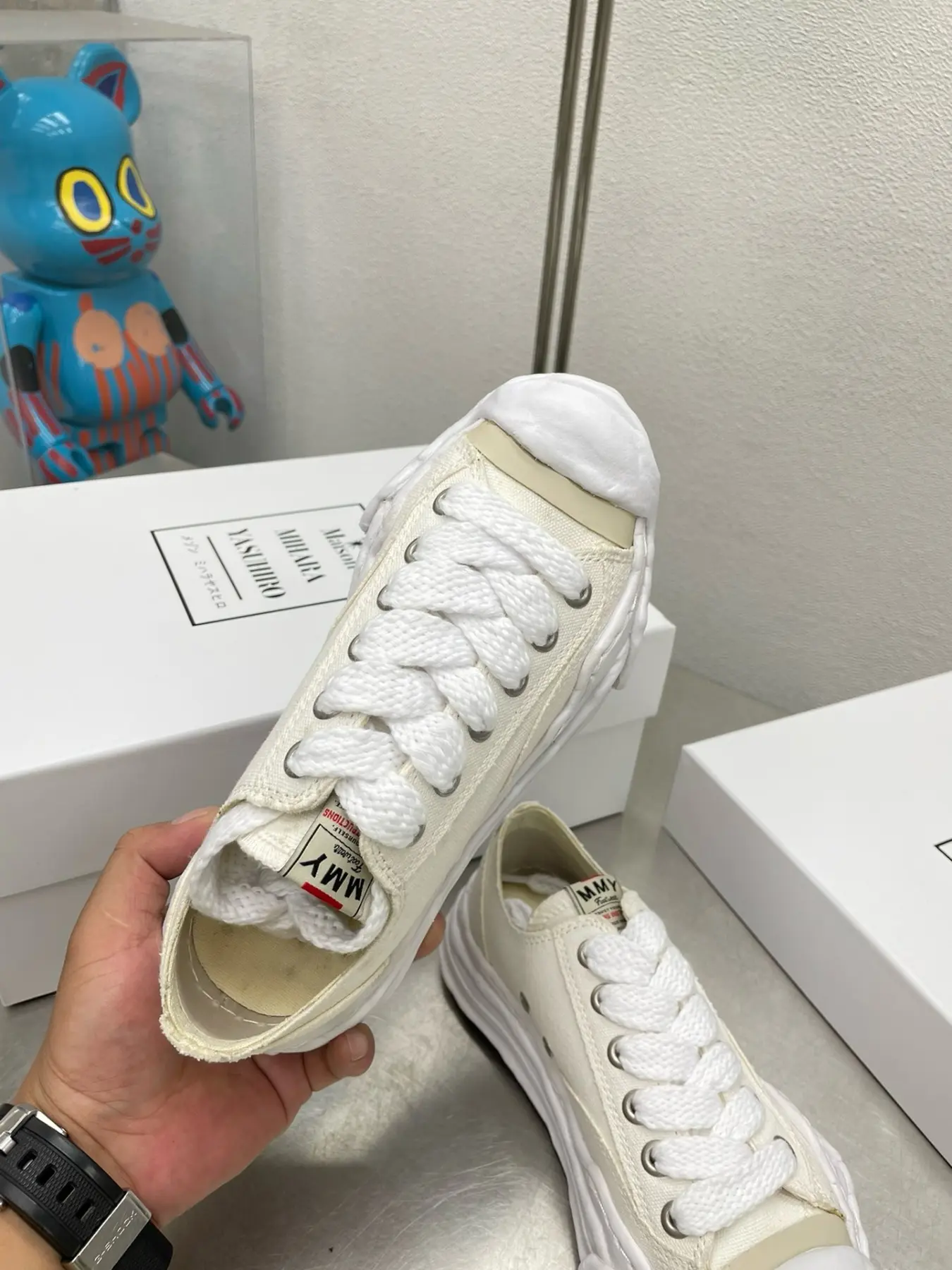 Classic Shoes MMY Dissolved Vulcanized Sole Canvas Shoes Mihara Lace up Retro Casual Sports Shoes Yasuhiro Unisex Couple Sneakers Casual Sneaker Trainer Sport Trainers Sneakers