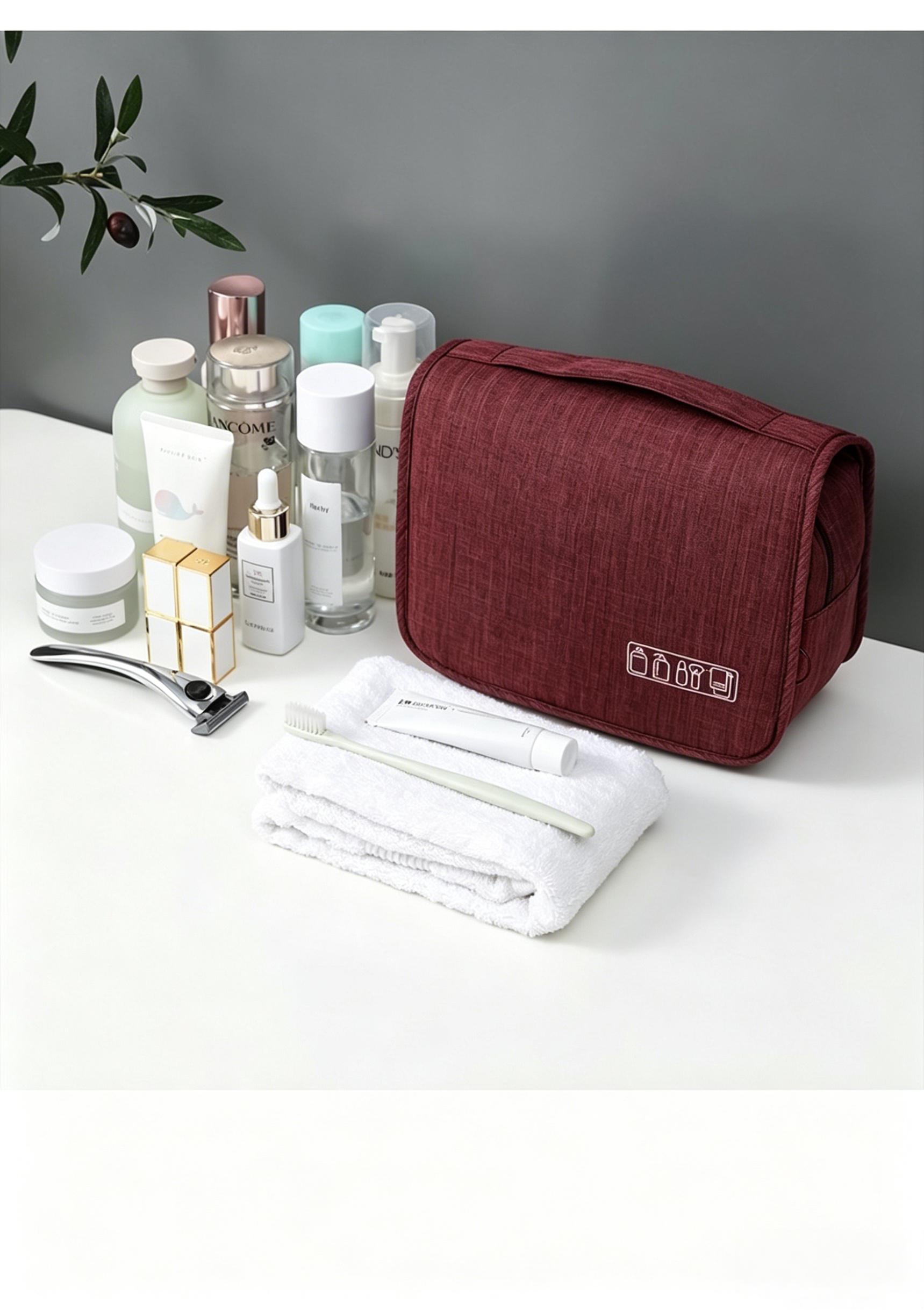 Large Capacity Toiletry Organiser Bag Suitable For Travel And Business Trips Multiple Compartments For Storage Dry-Wet Separation