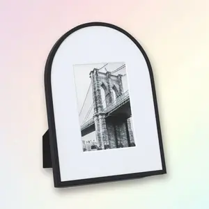 9.75x12.75 Matted Aluminum Frame Black - for 5.75x7.75 Photos, Threshold