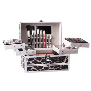 Leopard Print Makeup Set, Full Face Kit, Western-Style Eyeshadow & Blush, Leopard Print Combined Makeup Palette, Valentine's Day Gift, Christmas Gift, Cosmetic Makeup Set