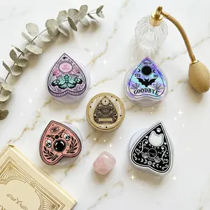 Witchy Cat Planchette Magnetic Phone Grip, Gothic Cat Aesthetic Pop Grip, Magnetic Phone Holder for Kindle, Mystical Occult Cat Lover Gift