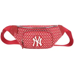 MLB Monogram Series New York Yankees Classic Retro Nylon Crossbody Waist Bag in Red for Men and Women