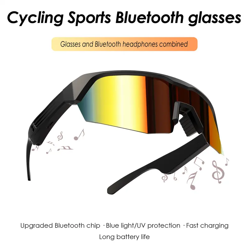 【Clearance Deal】Smart Music Sports Bluetooth Sunglasses with Dual Channel Stereo Sound for Outdoor Activities