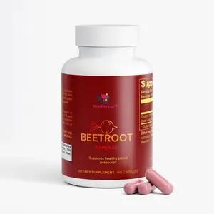 Beetroot Healthcare Magnesium Supplement - Organic Beetroot Powder with Magnesium Stearate, 60 Caps, Suitable for Athletes and Post-Exercise Support Capsule Dietary Fitness Edible