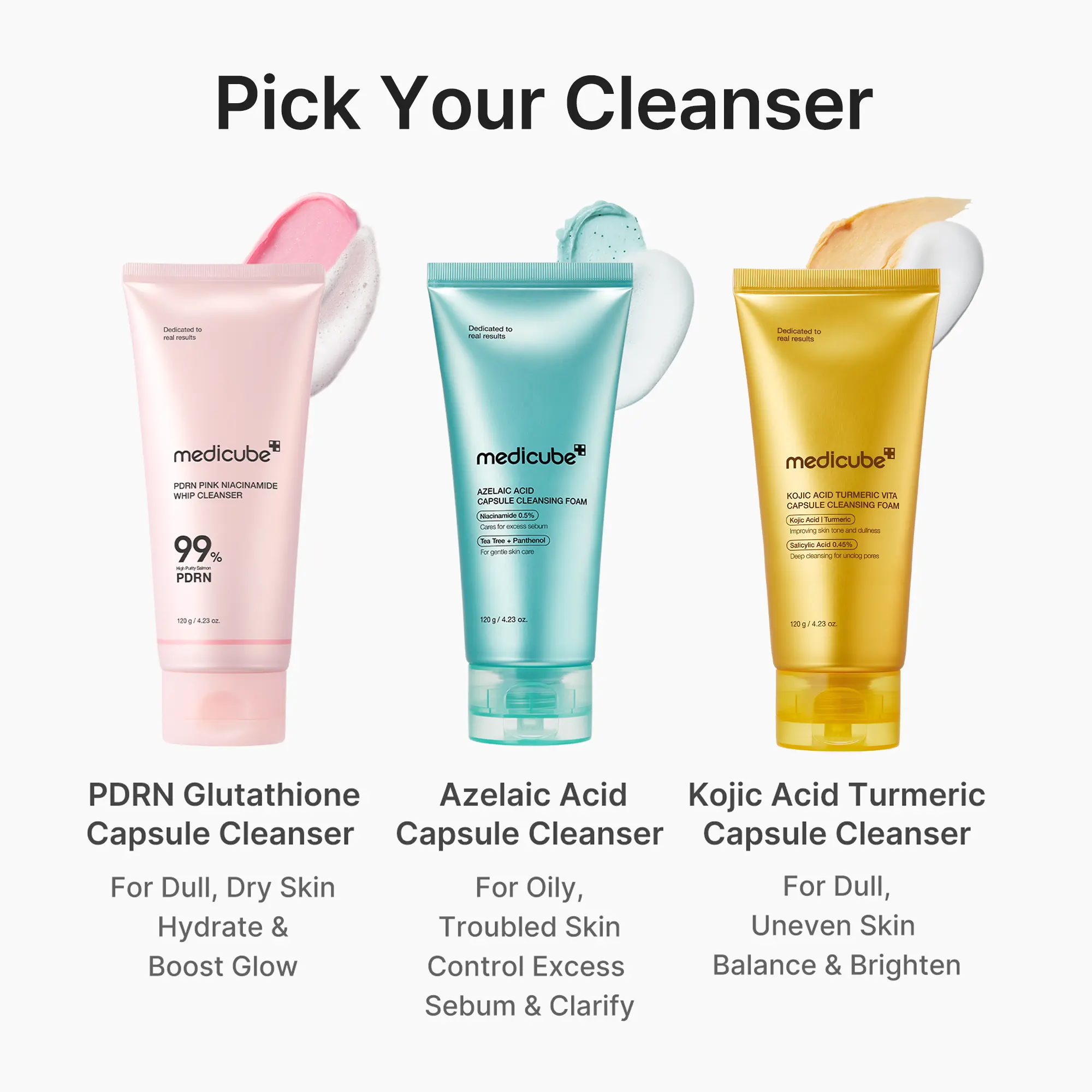 medicube] Mix & Match Capsule Cleansing Foam Set | PDRN, Azelaic