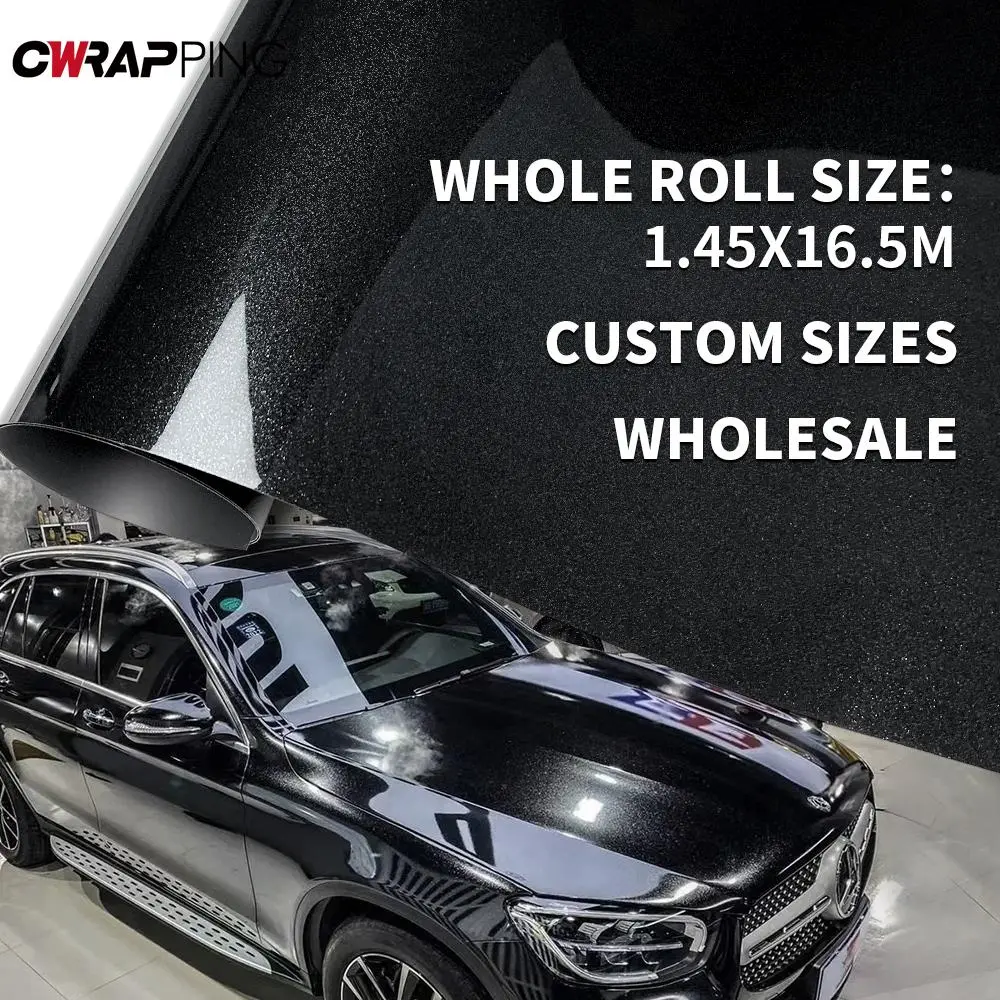 Shiny Black Wrap Film Wrapping Self-Adhesive Stickers Car Cover Bright Black Sticker Waterproof Scratch Resistant Vinyl Covering