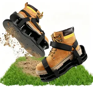 Lawn Aerator Shoes with Rust-Proof Steel Spikes, Self-Cleaning Universal Fit for Easy Yard Lawn Care
