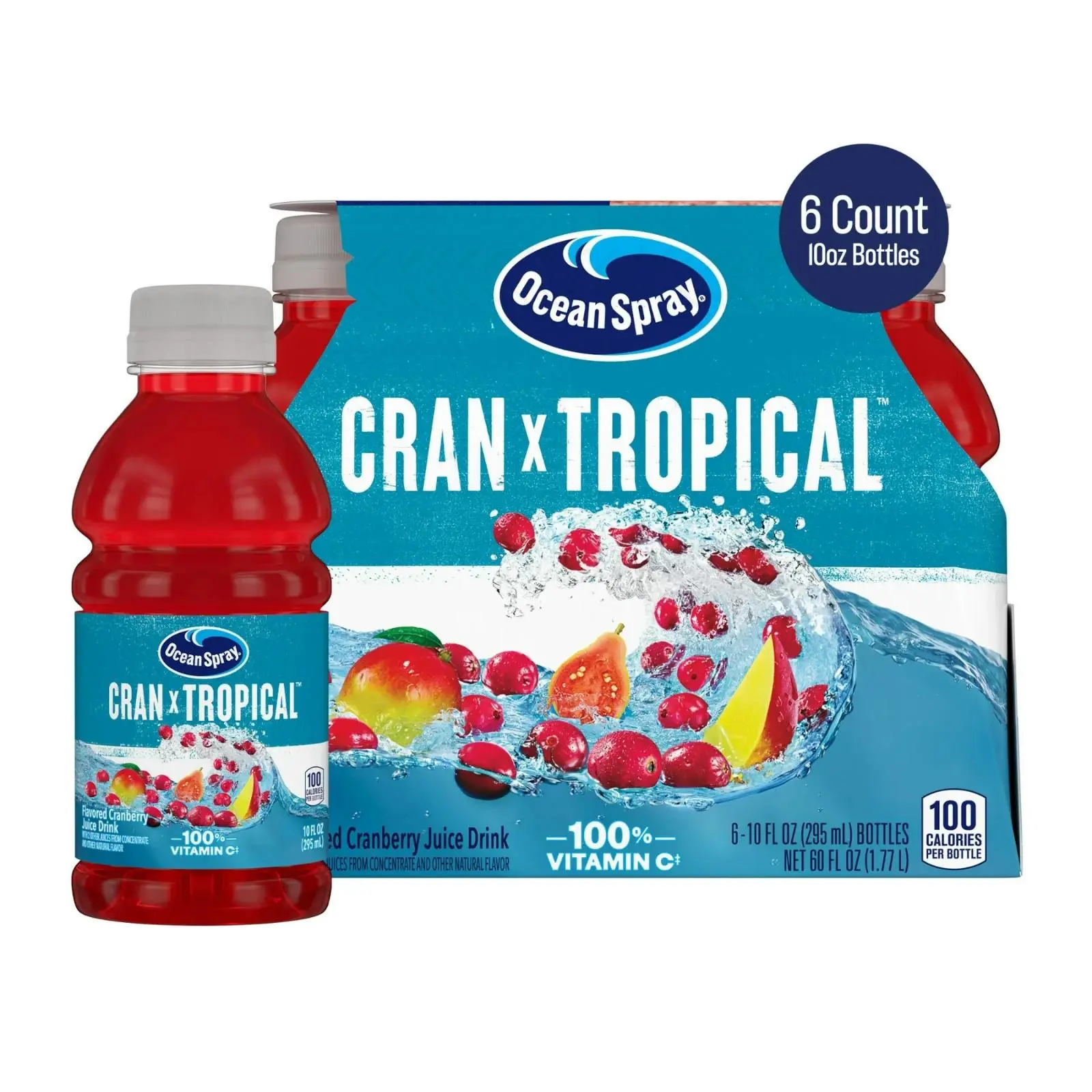 Ocean Spray® Cran-Tropical™ Cranberry Tropical Juice Drinks, 10 fl oz Bottles, 6