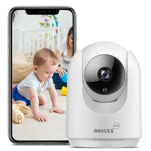 OOSSXX 1080P 2-Way Audio Indoor Security Camera Video Free App, PTZ Nanny Cam Smart Wireless Cameras 2-Way Talk for Home Video Surveillance