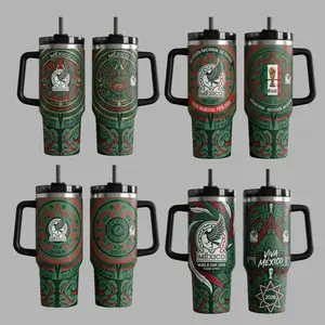 Mexico Soccer Team 2026 Tumbler 40oz 20oz with Handle, National Football Inspired Travel Mug Fan Drinkware Gift