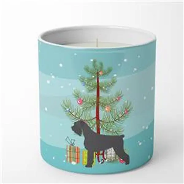 3.75 x 3.25 in. Unisex Giant Schnauzer Merry Christmas Tree 10 oz Decorative Soy Candle