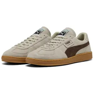PUMA Super Team Low-Top Skate Shoes for Men and Women in Gray-Brown, Durable and Versatile Trending Shoes, House White Official Shoes to Get / Maison Mihara