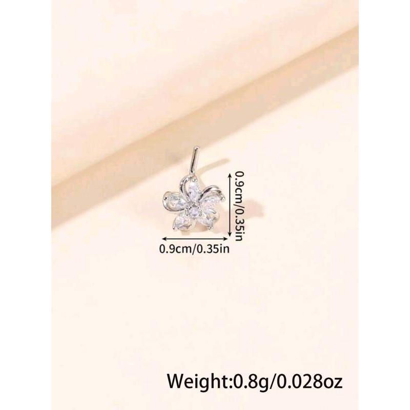 Elegant Flower Nose Studs for Women, Fashionable Daily Wear Jewelry, Stylish Nose Rings for Everyday Use, Trendy Accessories