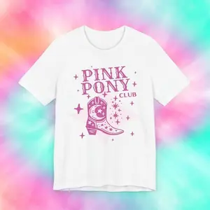 Pink Pony Club Unisex Jersey Short Sleeve Tee, Chappell Roan Fan Shirt, Chappell Shirt, Pink Pony Club Shirt Classic Cotton