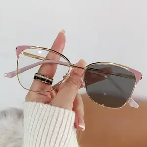 2026 New Student & Office Anti-Blue Light Glasses – Unisex Y2K Color-Changing, Simple Stylish Eyewear for Daily Wear & Decoration