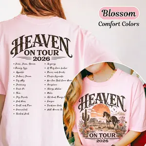 Heavven On Tour Comfort Color Shirt, Country Concert Tee, Music Tour Graphic T shirt, Music Lover Merch, Trendy Western Country Music Shirt