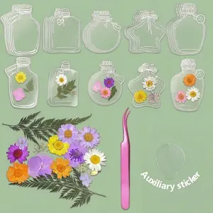 DIY Dried Flower Bookmark Kit, Pressed Flower Bookmark DIY Craft Kit Bottle Bookmark Real Dried Flowers Handmade Gift，Aesthetic Bookmark Plant Specimen Bookmark ，Back to SchoolSuppliesHandmade Craft Supplies for Book Lovers,  DIY Gifts