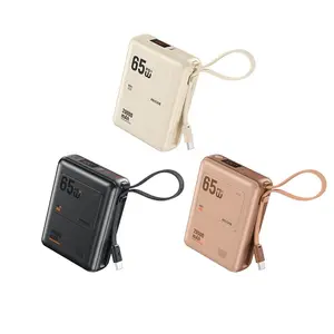20000mAh portable charger Power Bank for phone.65W Super Fast Charger with 2-IN/Output and Digital Display, Lightweight and Compact.Holiday gifts