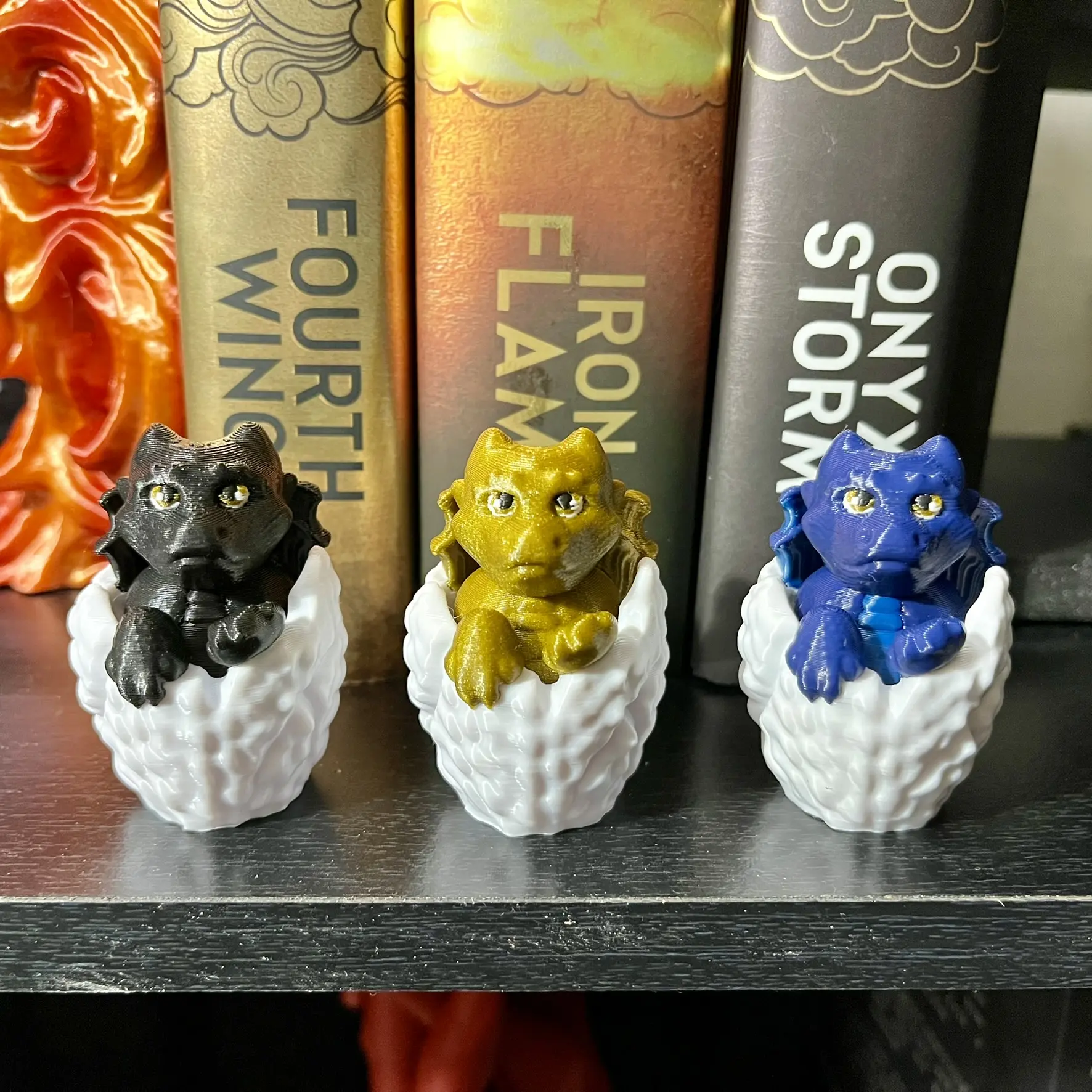 3-Pack Dragon Hatchling Clicker Fidget - Special Dragon Rider College Edition - 3D Printed Dragon Fidgets