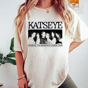 Katseye Concert Youth T-Shirt Katseye The Beautiful Chaos Tour 2025 Shirt Beautiful Chaos Album Crewneck Katseye Kpop Graphics Shirt