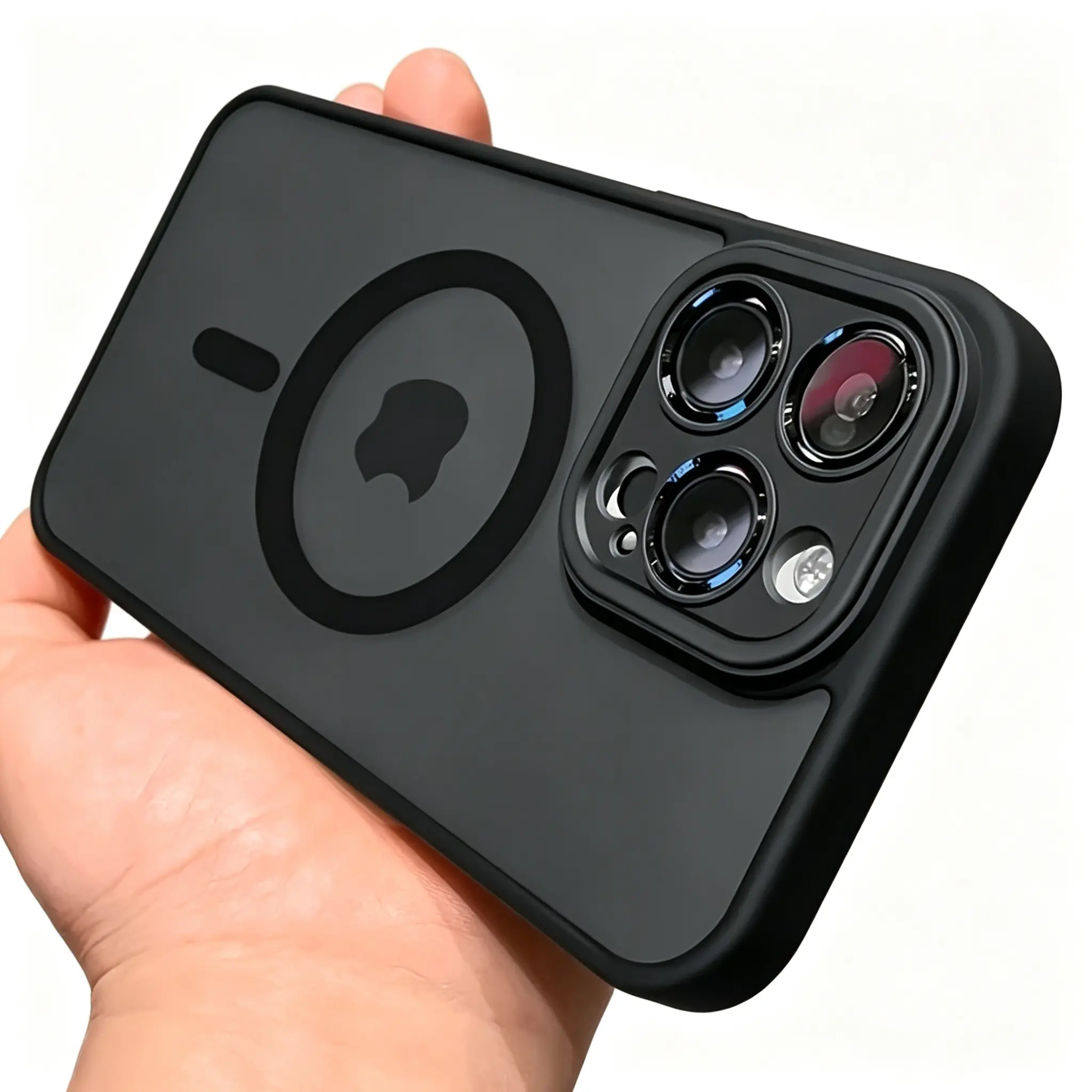 Luxury Magnetic Wireless Magsafe Charging Smartphone Case for iPhone 11-17+, Matte Translucency Hard PC Shell, Shockproof Edge, Camera Guard, Compatible with iPhone Series [Mobile Phone Accessories]