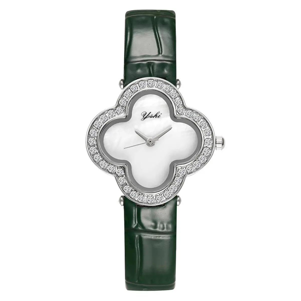 White face and green belt