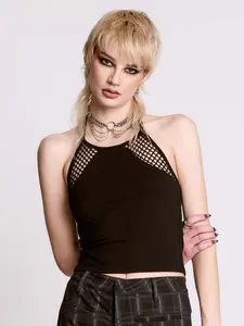 Fishnet Halter Top