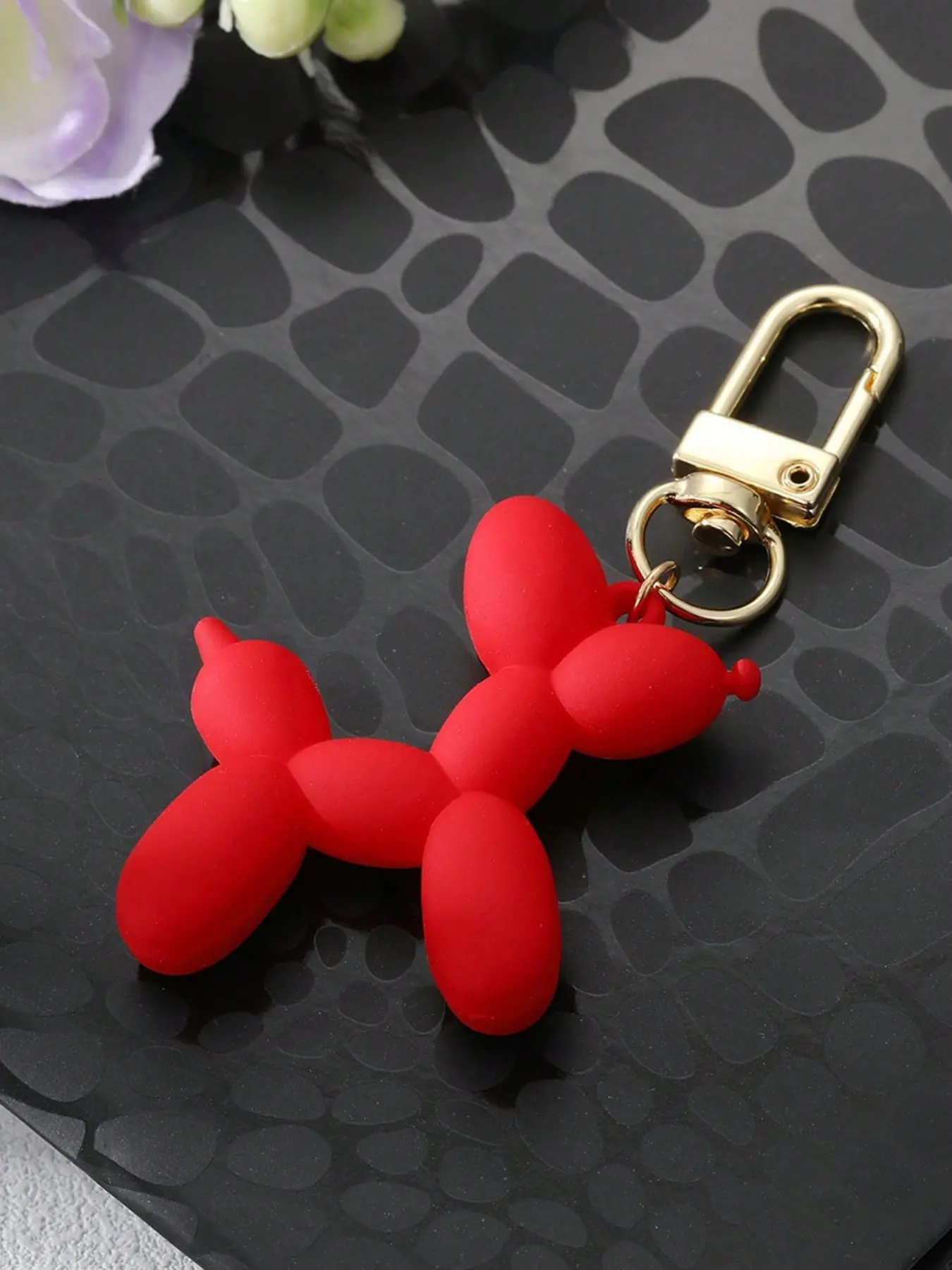 Acrylic Cartoon Balloon Dog Carabiner Keychain, Adorable Whimsical Cute Animal Pendant Key Ring, Backpack Car Accessory, Valentine's Day Gift for Women, Stylish Keychain, Stylish Keyring